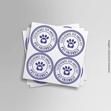 Imagem de Adesivo Pet Friendly Amigo Pet Cachorro/Gato estabelecimento - PRESENT