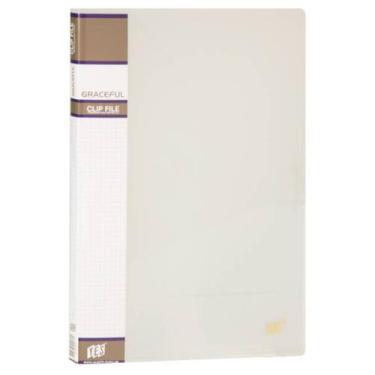 Imagem de Pasta Prendedor Vertical Ofício Transparente Bolso Interno Para Arquiv