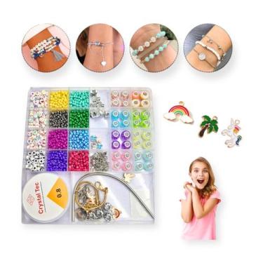 Imagem de Kit Miçangas para Pulseirinha Infantil Berloque Estilo Pandor - Chens