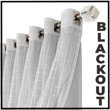 Imagem de cortina blackout Roma corta luz 2,10 x 1,70 quarto branco - Bravin Cor