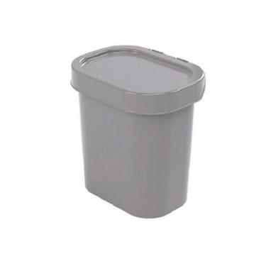 Imagem de Lixeira de Plástico 2,5 Litros Compacta para Pia cinza - Plasútil - PL