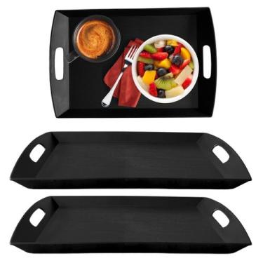 Imagem de 2 Bandejas Retangular Para Servir Café Hotel Buffet 36cm - Fx