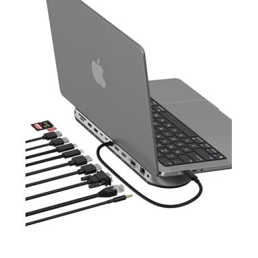 Imagem de Belkin Conecte a base USB-C Pro universal 11 em 1 com suporte para 3 monitores, tecnologia de movimento de silicone - funciona com Mac, Windows e Chromebook - PD de 100 W com velocidades de