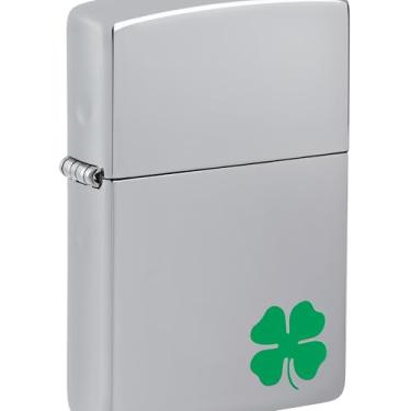 Imagem de Zippo Isqueiro de bolso cromado polido Bit O' Luck