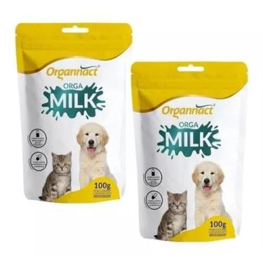 Imagem de Kit 2 Unidades Cães Gatos Filhotes Orga Milk 100g Organnact