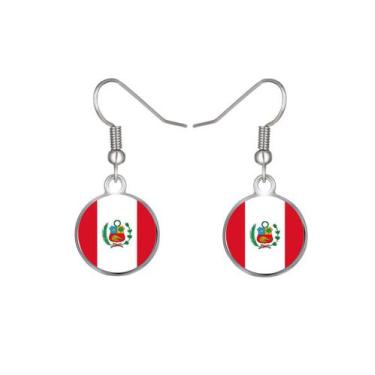 Imagem de Par de Brincos Bandeira do Peru - RECANTO ASTRAL