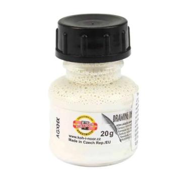 Imagem de Tinta Caligrafia Drawing Ink 20gr Koh-i-noor Branca, 20ML