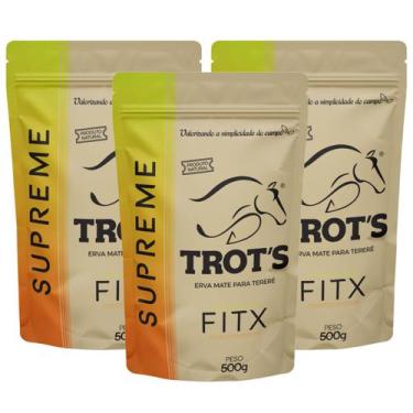 Imagem de Kit 3x Erva Mate Tereré Trot's Premium 500g Supreme Fitx