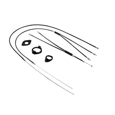 Imagem de WEERAS Cabo de freio e carcaça, cabos de freio de giro de bicicleta BMX dianteiros e traseiros (superior e inferior) rotor giratório