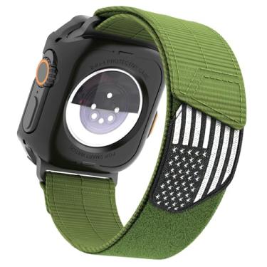 Imagem de BooGoo Pulseira de nylon esportiva macia – compatível com Apple Watch de 49 mm, 46 mm, 45 mm, 44 mm, 42 mm, para Ultra 2 e séries 10/9/8/7/SE/6/5