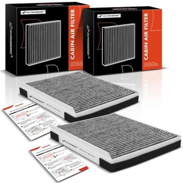 Imagem de A-Premium Filtro de ar de cabine de 2 peças com carvão ativado compatível com veículos Hyundai, Kia e Genesis - Equus, Genesis, Santa Fe, K900, Stinger, Telluride, G70, G80, G90, GV80 - Substituição #