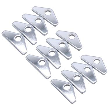 Imagem de YUCHENSHLP 12 peças/conjunto de tampa de válvula de aço mini aba compatível com motor SBF Small Block Ford 289 302 351W, tampa de válvula cromada prata abas de retenção