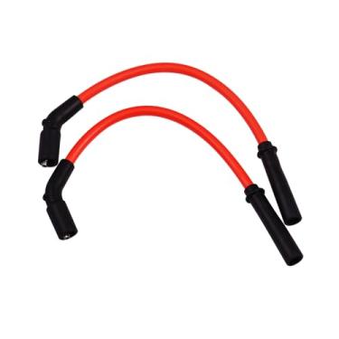 Imagem de 2 peças de fios de vela de ignição vermelha serve para Harley-Davidson Forty Eight/Iron 883/Seventy Two/Sportster 883/Sportster 1200 (10 mm de diâmetro)