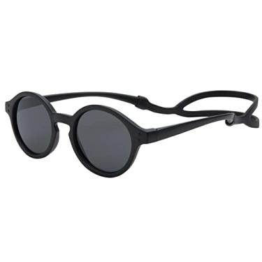 Imagem de Hycredi Óculos de sol polarizados para bebês com alça proteção UV400 para bebês de 0 a 24 meses, E - Preto