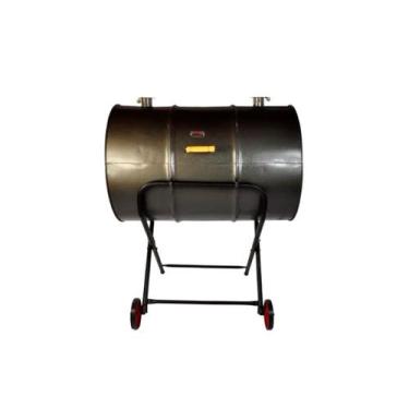 Imagem de Churrasqueira a Bafo Grill Tambor Grande 200 Litros C/ Rodas - Minasca
