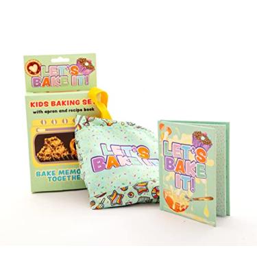 Imagem de Boxer Gifts Let's Bake It Conjunto de panificação infantil | Livro de receitas e avental divertido para crianças | Ótimo presente para crianças