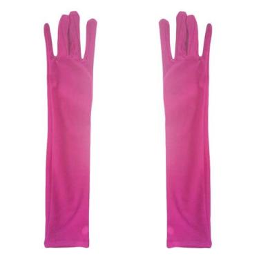 Imagem de Luva Neon Longa para Fantasias - 40cm - Extra Festas, Rosa neon