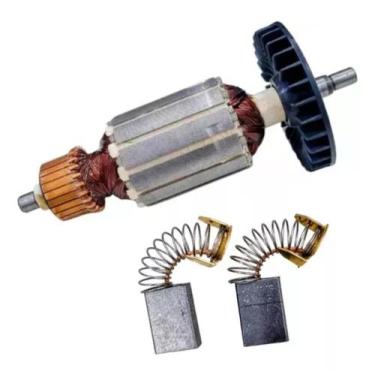 Imagem de Induzido + Carvão Compatível Serra Mármore Makita M0400 220v - Bolte