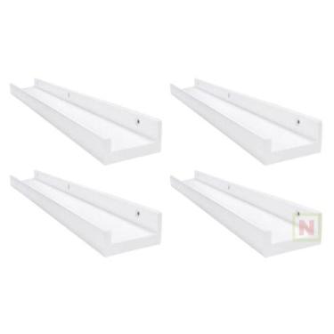 Imagem de Kit 4 Prateleiras Calhas 60cm - Para esmaltes, temperos, Quadros etc..