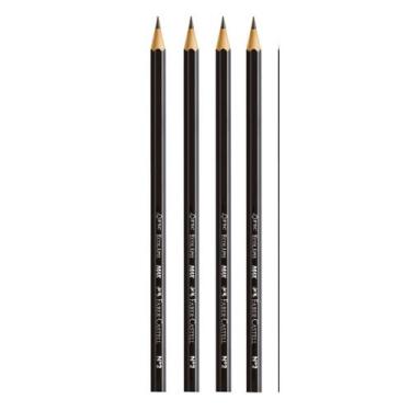 Imagem de Kit 04 Lápis Grafite Preto Nº2 B Faber Castell, Grip 2001, Super Soft,