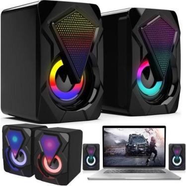 Imagem de Caixa Som Computador Pc Notebook Portátil Gamer Jogos Usb - Leffa Shop