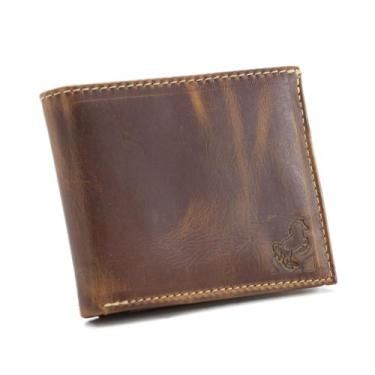 Imagem de Carteira de Couro  Estilo Slim Com Visor para Documentos Porta CNH, Mo