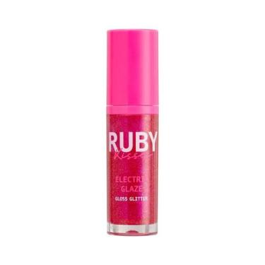 Imagem de Gloss labial glitter ruby kisses electric glaze fúcsia 6ml - KISS NEW 
