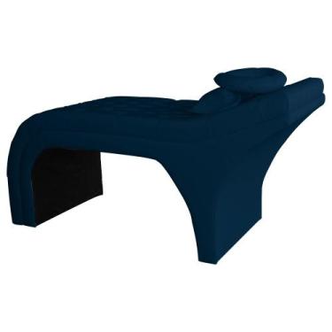 Imagem de Maca Estofada Estética Capitonê 60 cm material sintético Marinho - FM 