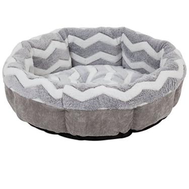 Imagem de Cama redonda para animais de estimação Precision Pet da Petmate SnooZZZy Zig Zag para conforto e suporte – 42701