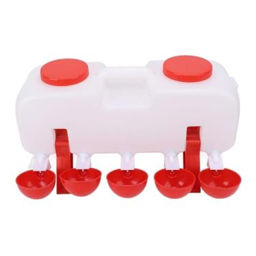 Imagem de Bebedouro Automático para Frango Com 10 Copos, Dispensador Automático de água para Aves de Grande Capacidade para Pintinhos, Pato, Ganso, Peru