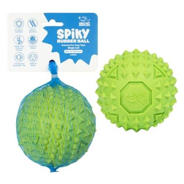 Imagem de Best Pet Supplies Brinquedo de bola de borracha estridente, brinquedos ideais para cães mastigadores, cães pequenos, médios e grandes e amantes de busca, verde, grande 8,9 cm