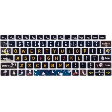 Imagem de WSLUCKO Capa de silicone para teclado Dell Latitude 3440 3450 5430 5431 54207430 7420 7410 35.6 cm, 39.6 cm Dell Latitude 7520 9000 9510 9520 9420 9430/40.6 cm cm 765 0 7640, Space Man