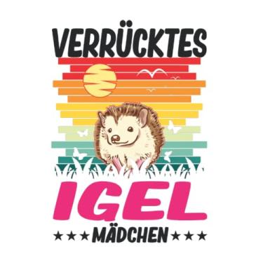 Imagem de Igel Notizbuch: Verrücktes Igel Mädchen Stacheligel / 6x9 Zoll / 120 karierte Seiten Seiten