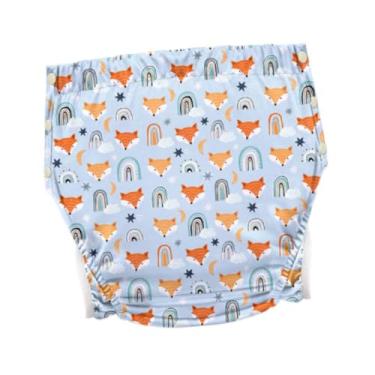 Imagem de Kokiya Fralda de pano para adultos, cuecas anti-vazamento, confortáveis de usar, capa de fralda lavável, calças para incontinência para idosos, idosos, Raposa Xxl