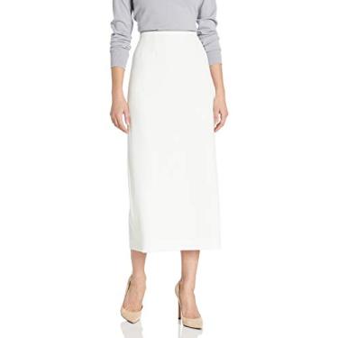 Imagem de Kasper Saia feminina de crepe elástico, Gelo de baunilha, 40