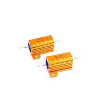 Imagem de LM YN 25 Watt 20 Ohm 5% Resistor de Corda de Alumínio Eletrônico Resistor de Ouro para Luzes de LED Inversor Divisor de Frequência Servo Industrial Control 2 peças