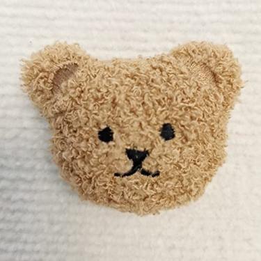 Imagem de Estilo Coreano P Urso Bordado Magnético Borracha Ímã Macio Magnetiecorative Máscara Armazenamento Três Dimeonal Imã de Geladeira Geladeira Áries (Café)