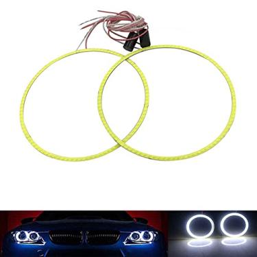 Imagem de YSY 1 par de lâmpadas brancas de 140 mm COB LED Angel Eyes com anel de auréola sem invólucro (140 mm)