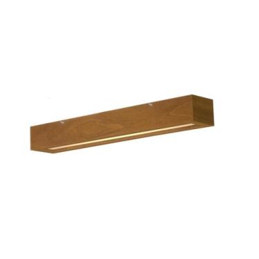 Imagem de Luminária Plafon Retangular Madeira 10x65 De Sobrepor Teto Imbuia  - C