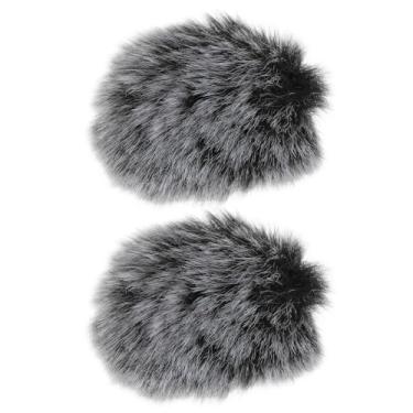Imagem de SING F LTD 2 peças de microfone peludo compatível com Hollyland Lark M1 C1 compatível com microfone de lapela sem fio MOMA M1