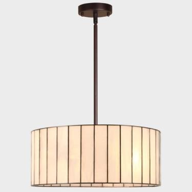 Imagem de COTOSS Luminárias Pendentes Tiffany, Luminária Pendente De Teto De Vidro Colorido De 16 Polegadas, Iluminação De Ilha De Cozinha Com 3 Luzes Para Sala De Jantar, Altura De Suspensão Ajustável