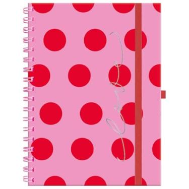 Imagem de Caderno College Argolado Pink Poá - 1 Unidade