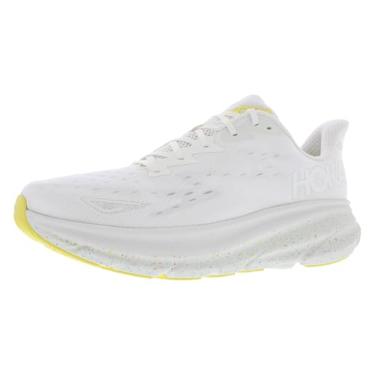 Imagem de HOKA ONE ONE Tênis de corrida masculino, Branco/limonada, 43