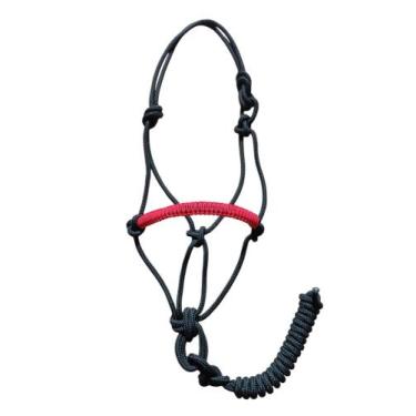 Imagem de Cabresto 7 Nós Corda Maciça De Luxo Com Detalhe Trançado Na Frente Com