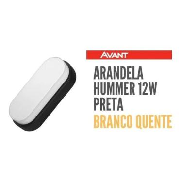 Imagem de 8 Arandela Tartaruga Led Preta Ip65 12w Branco Quente 3000k - Avant