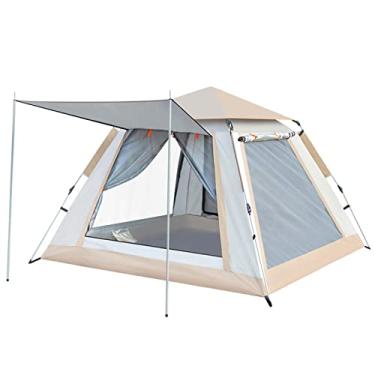 Imagem de Barraca de acampamento familiar à prova d'água para 4 pessoas, à prova de vento, fácil instalação, domo livre, trilhas, mochila à prova d'água