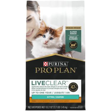 Imagem de Comida seca para gatos Purina Pro Plan LiveClear para gatinhos, bolsa de 1,5 kg