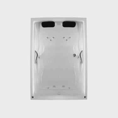Imagem de Banheira de Hidromassagem Mondialle Modelo Roma Dupla Elegance 175cm X 120cm X 50cm em Gel Coat