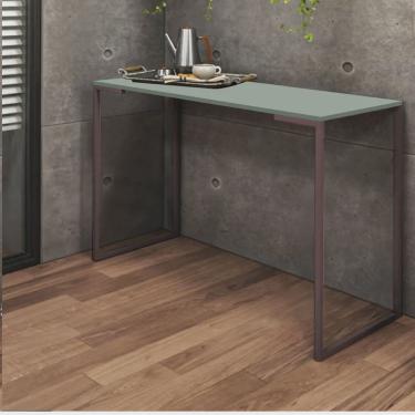 Imagem de Aparador Buffet 90cm Stan Industrial Office Cantinho do Café Ferro Marrom mdf Verde Oliva - Ahazzo Móveis