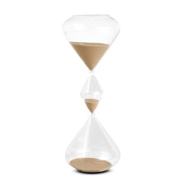 Imagem de Ampulheta decorativa em vidro bege mart 38cm